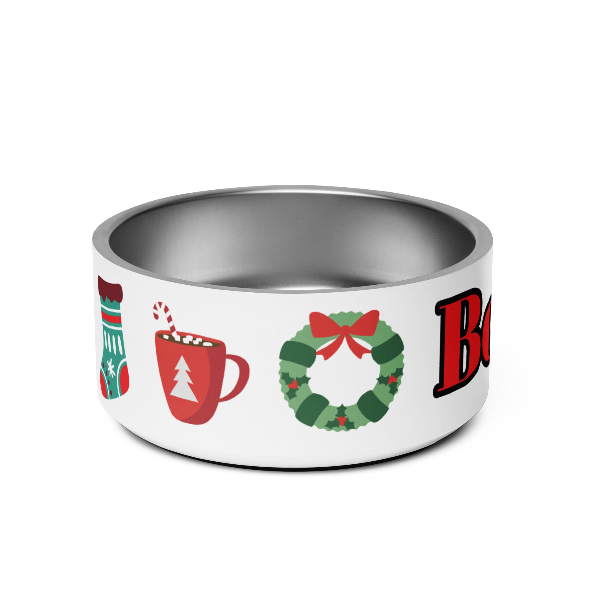 Christmas Motifs Personalized Pet bowl