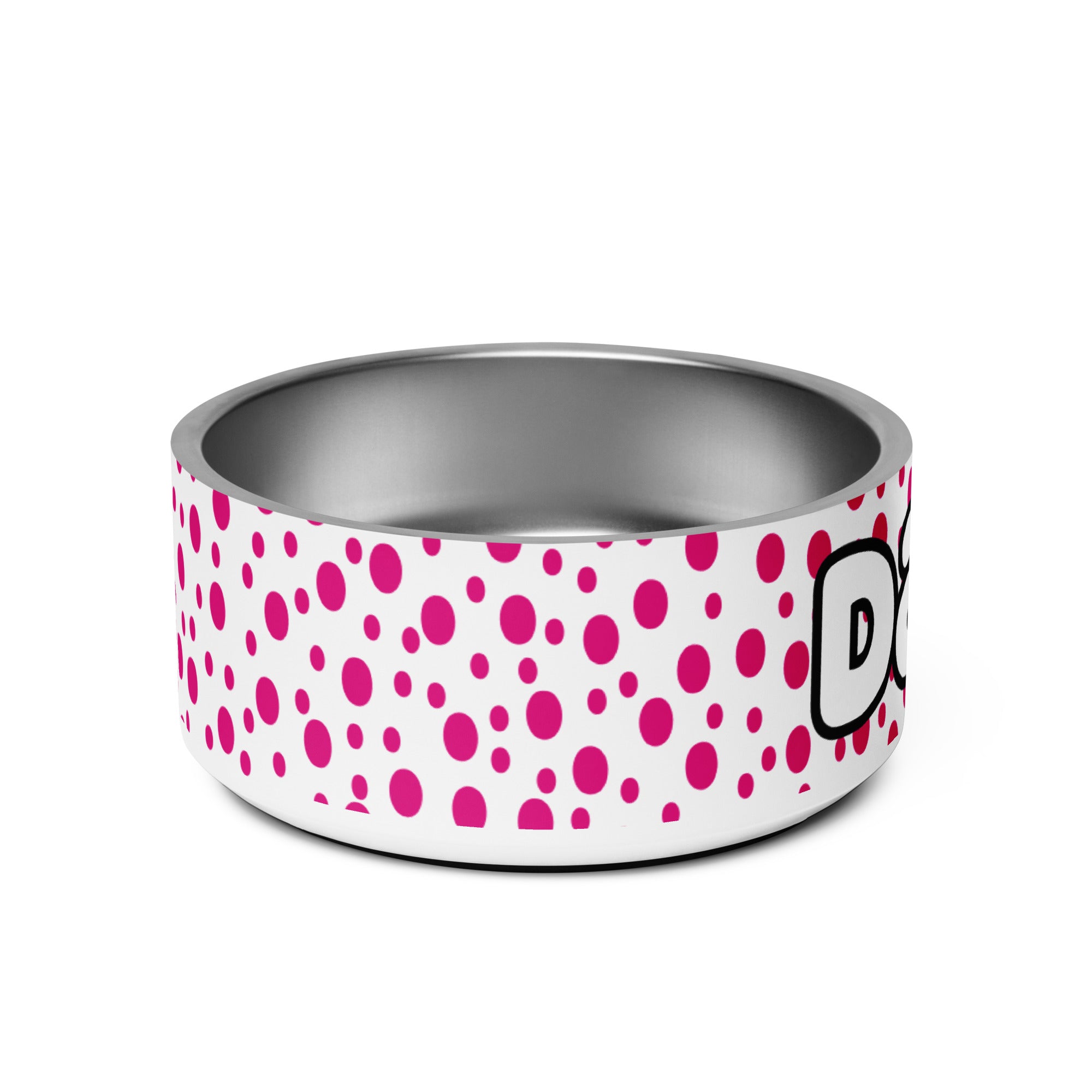 Pink Dots Pet Bowl