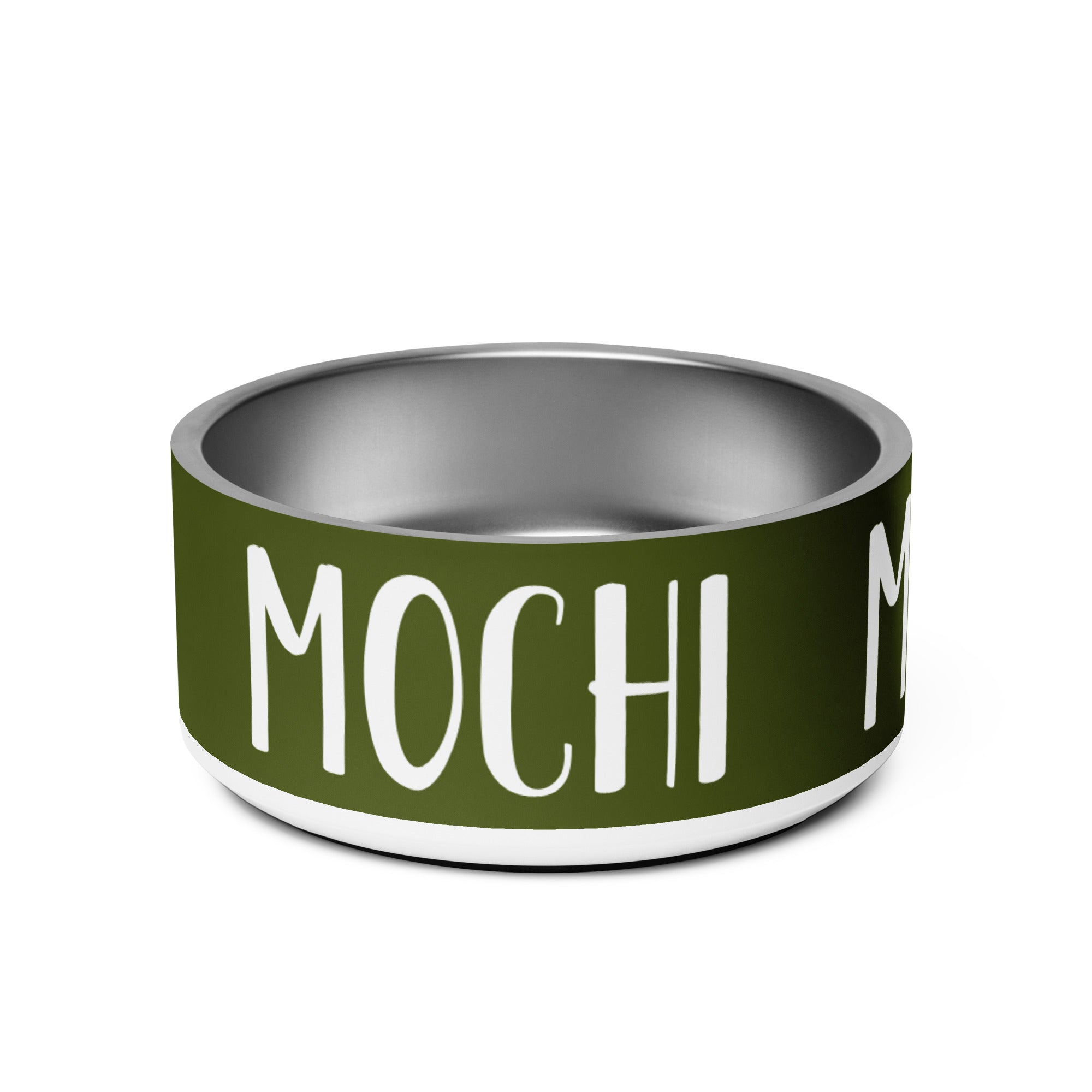 Fir Tree Green Personalized Pet bowl