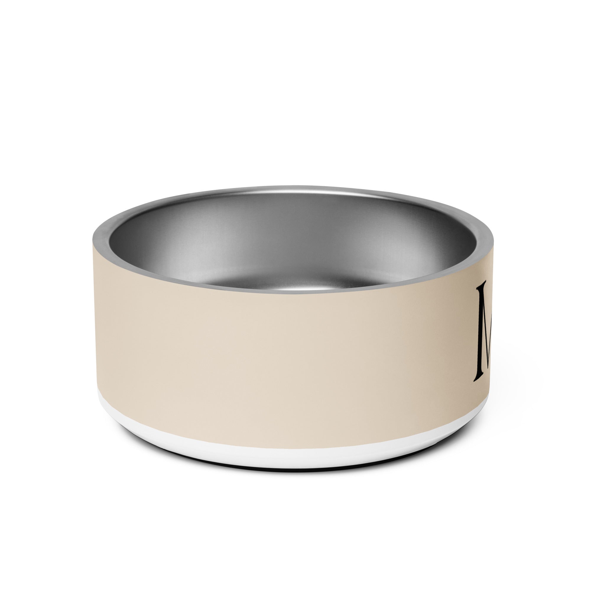 Minimalist Neutral Colors Personalized Pet bowl