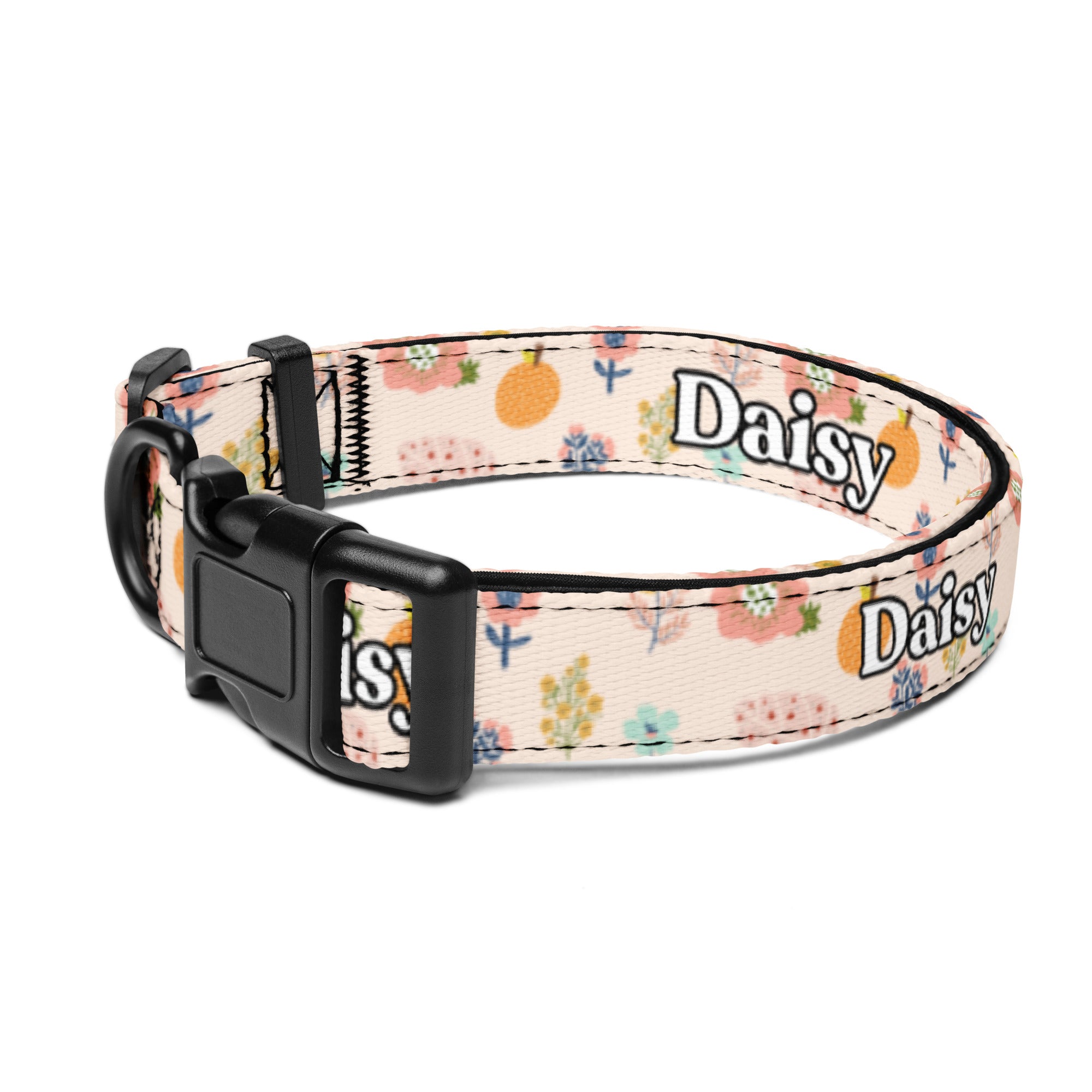 Boho Flowers Personalized Pet collar