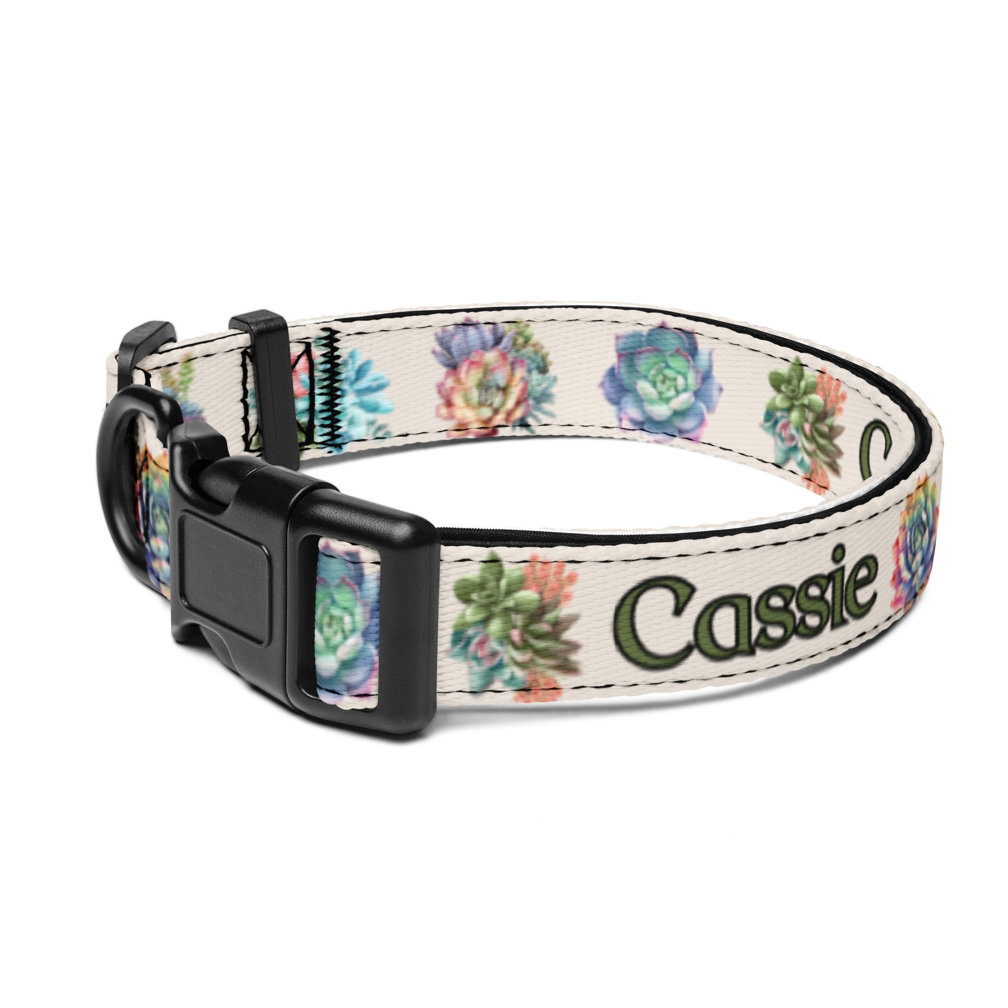 Succulents Personalized Pet collar