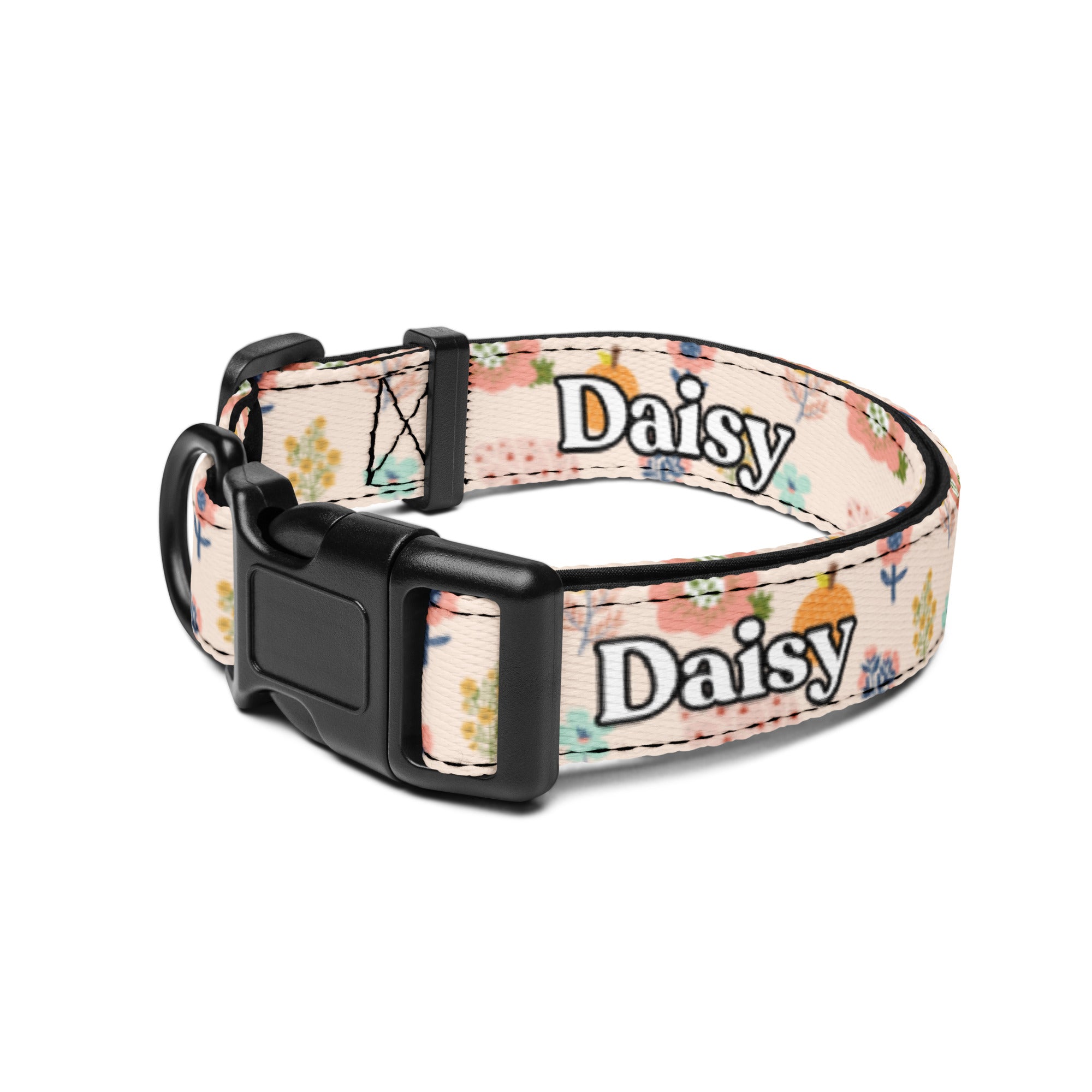 Boho Flowers Personalized Pet collar