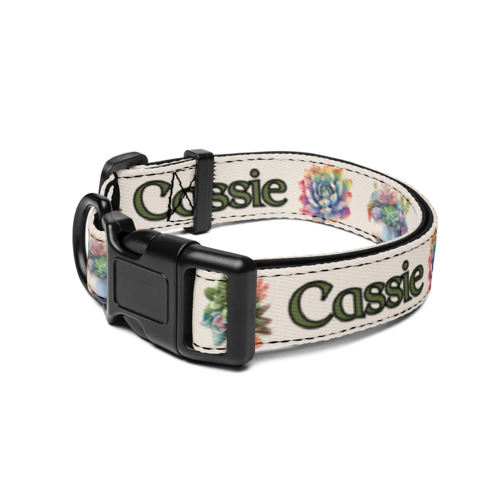 Succulents Personalized Pet collar