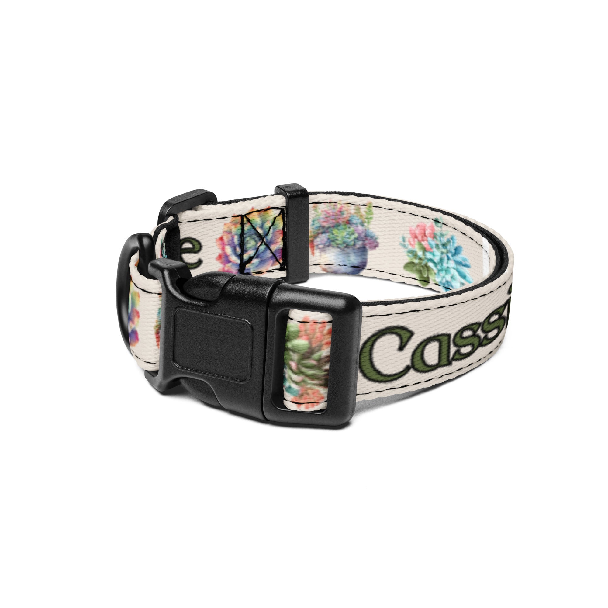 Succulents Personalized Pet collar