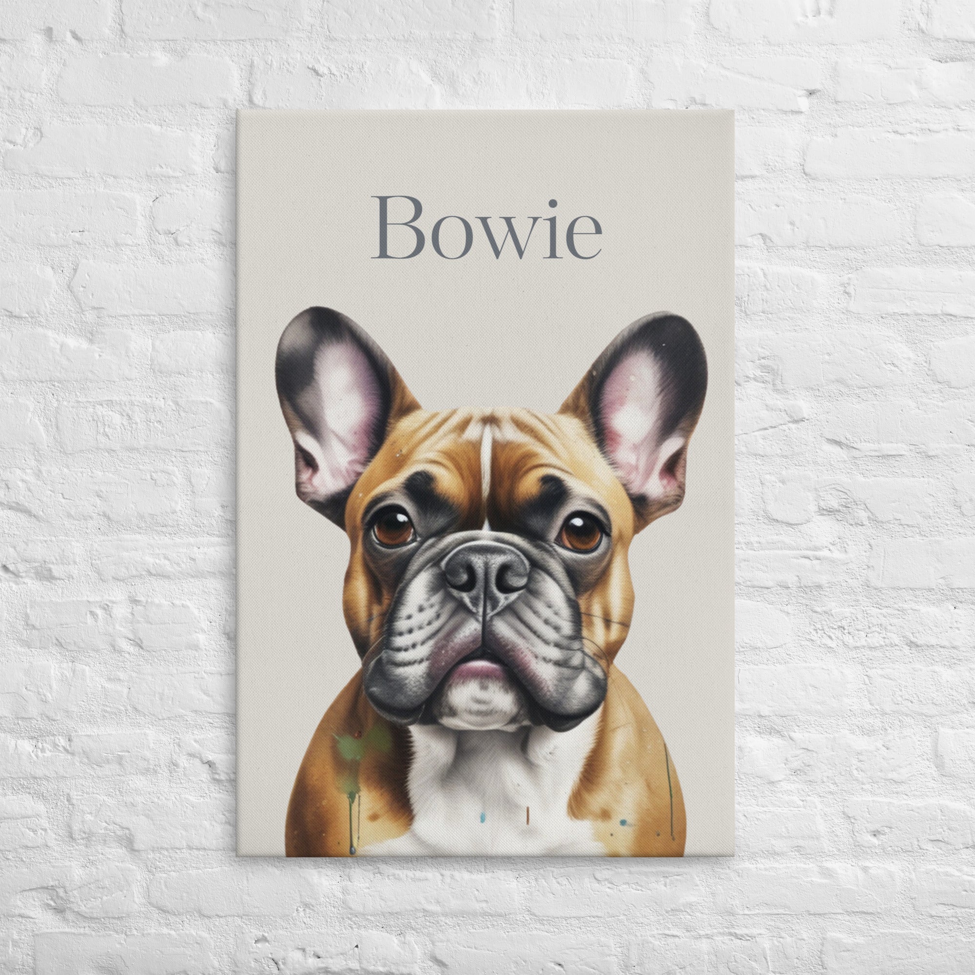 Personalized Pet Watercolor Portrait on Thin Canvas