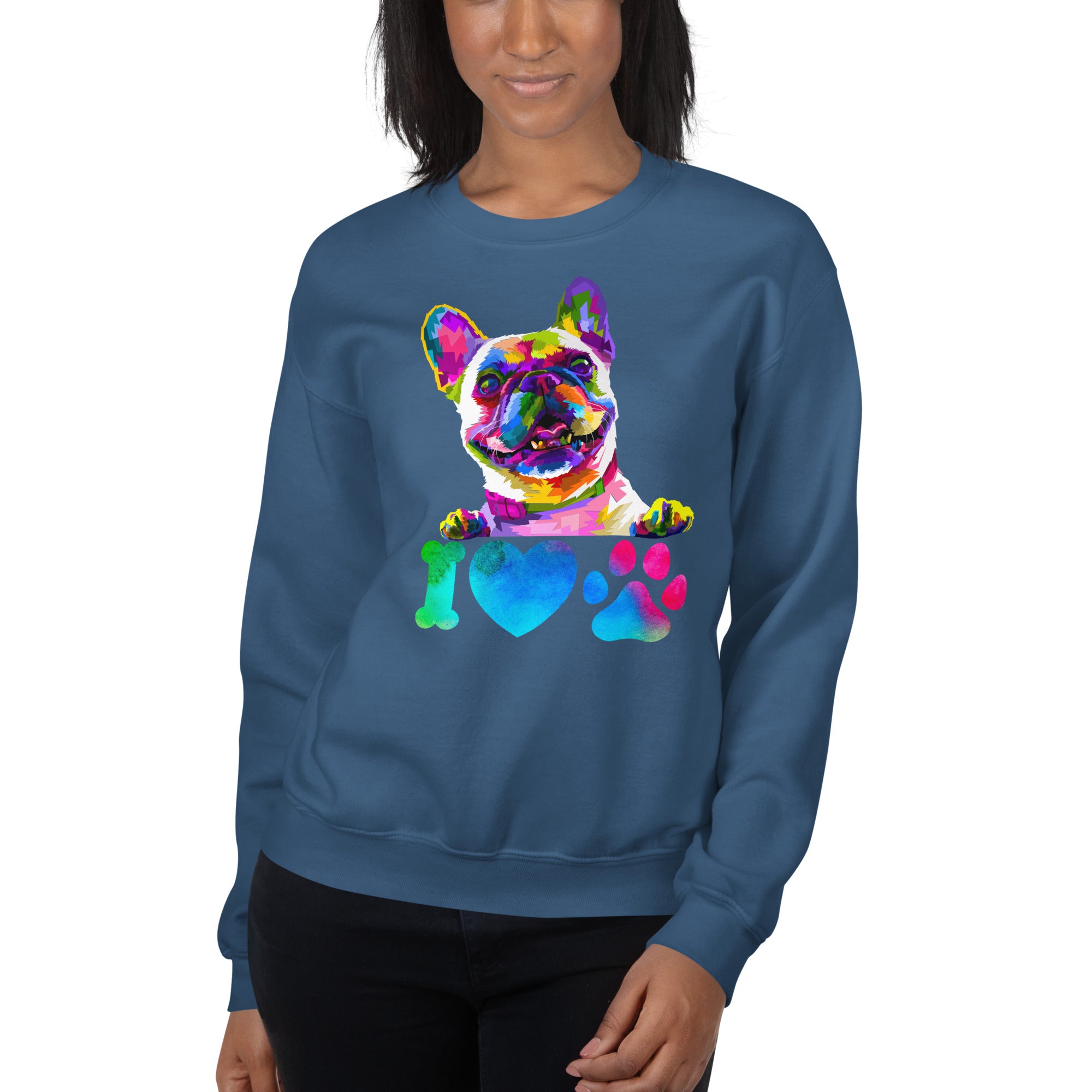 Trippy I Love My Dog Psychedelic Unisex Sweatshirt