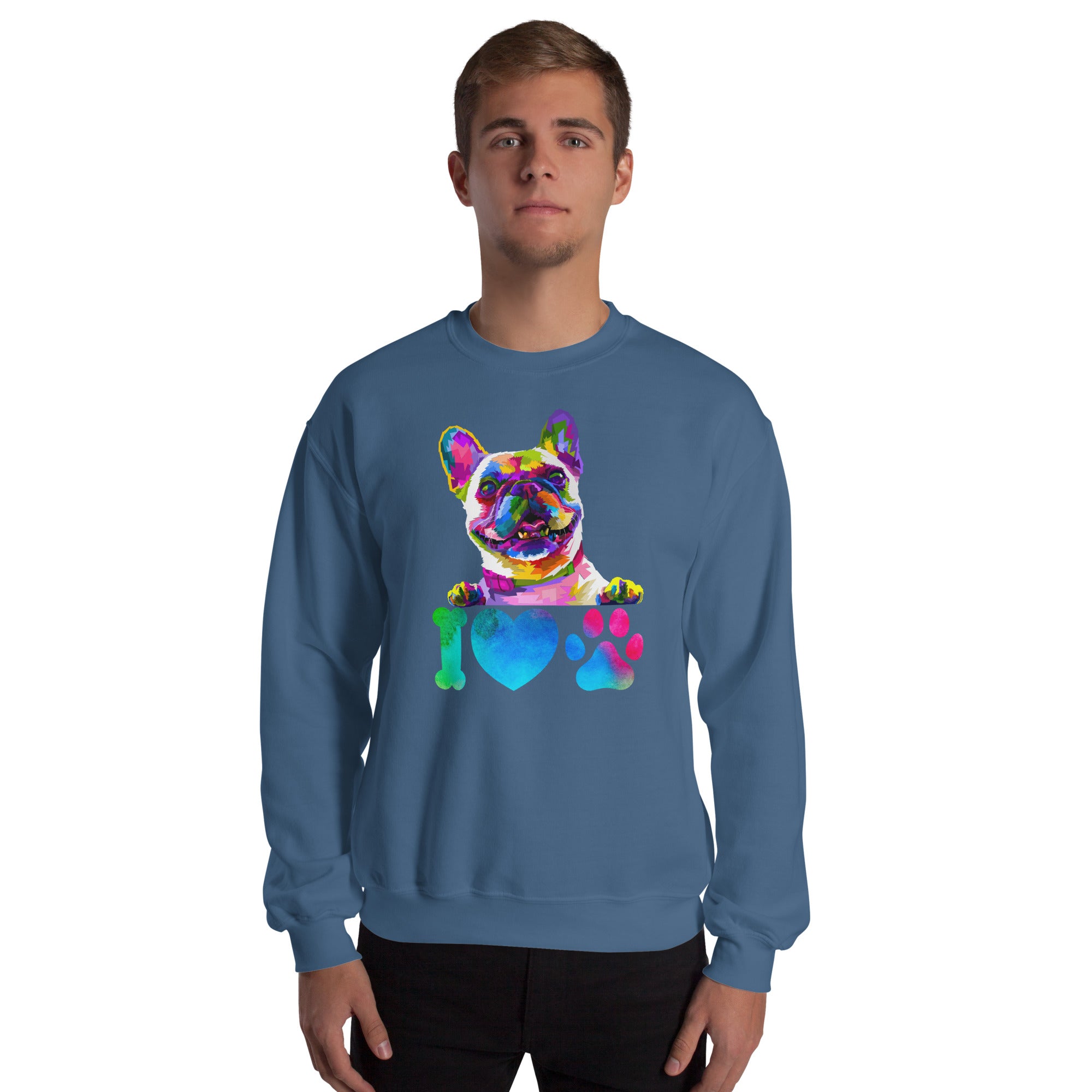 Trippy I Love My Dog Psychedelic Unisex Sweatshirt