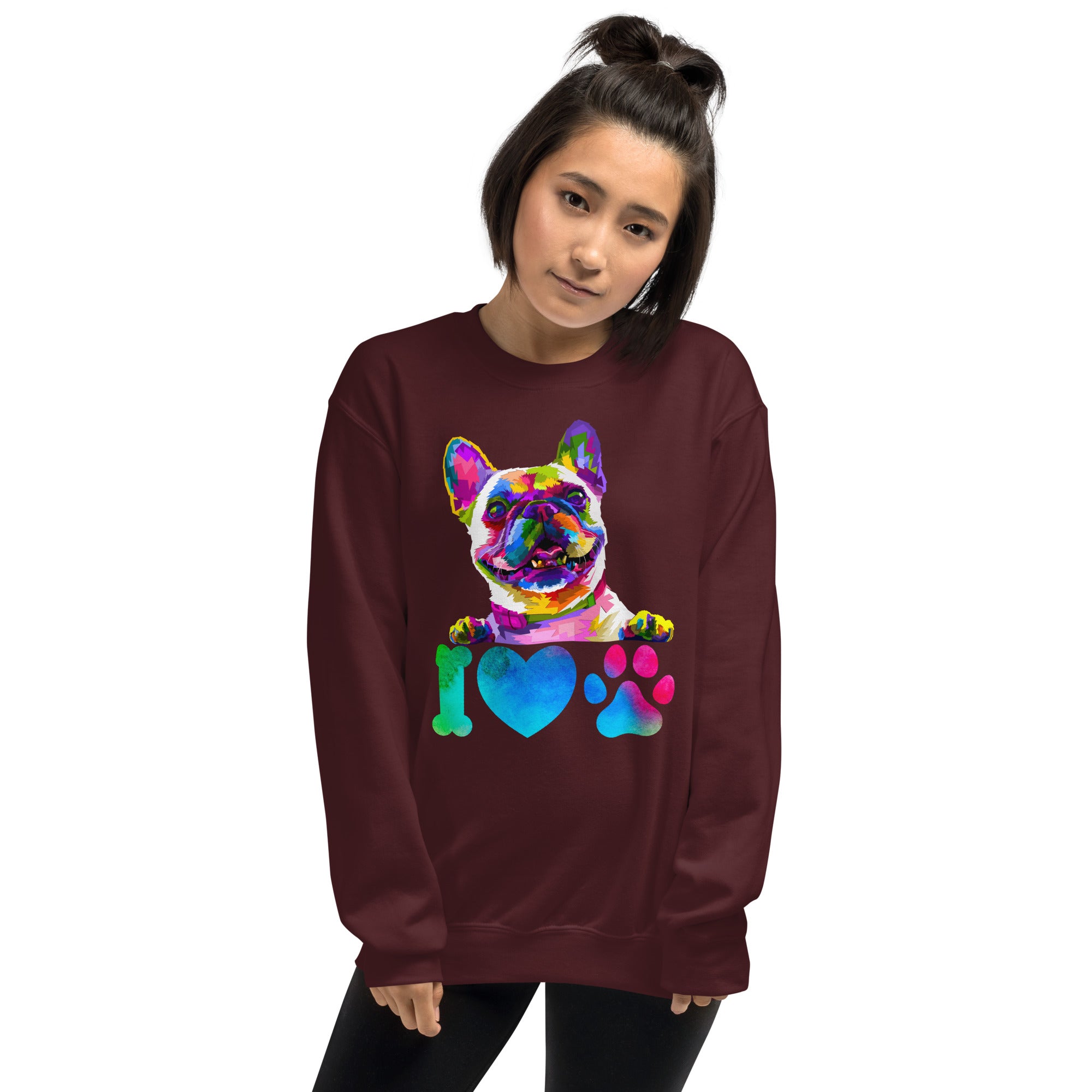 Trippy I Love My Dog Psychedelic Unisex Sweatshirt