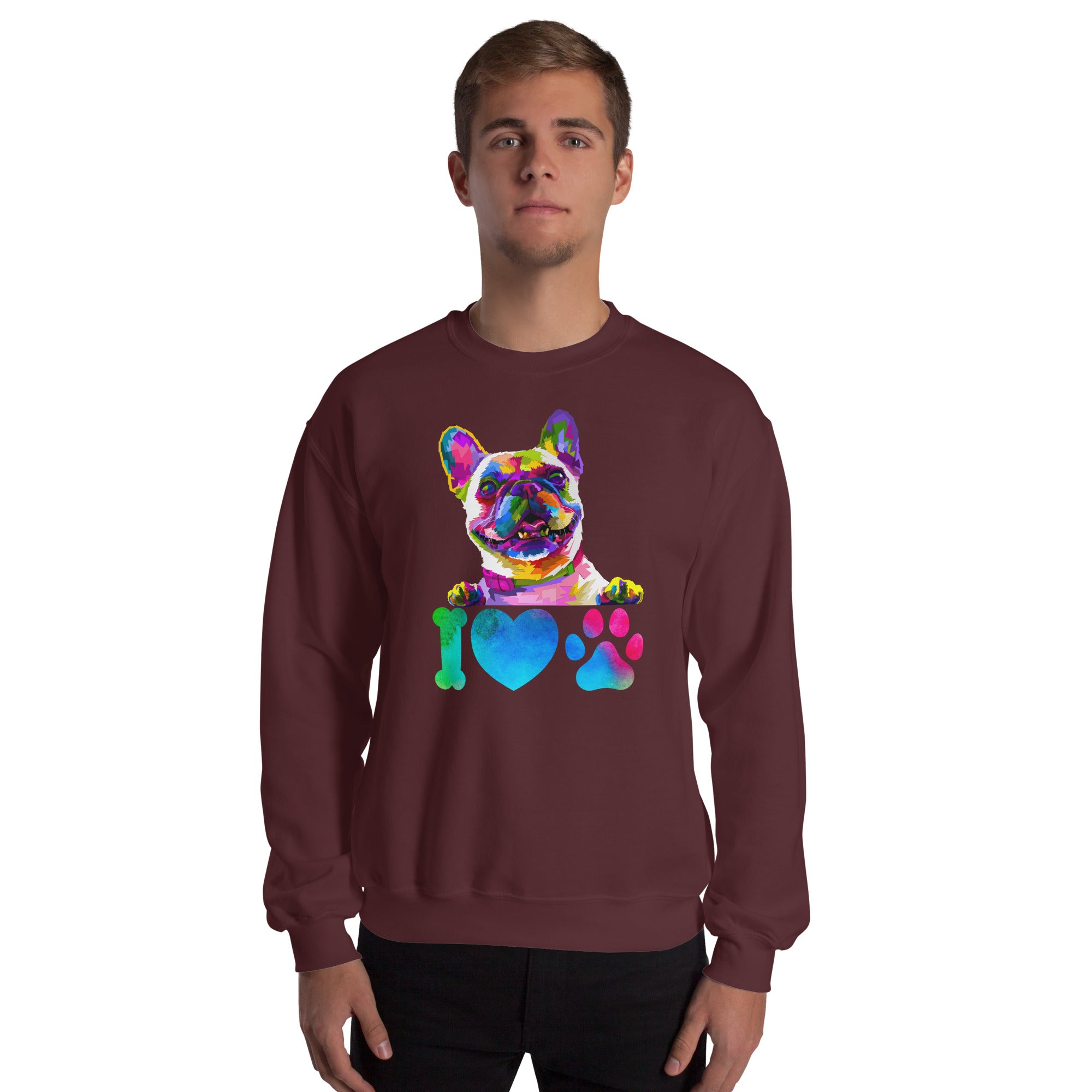 Trippy I Love My Dog Psychedelic Unisex Sweatshirt