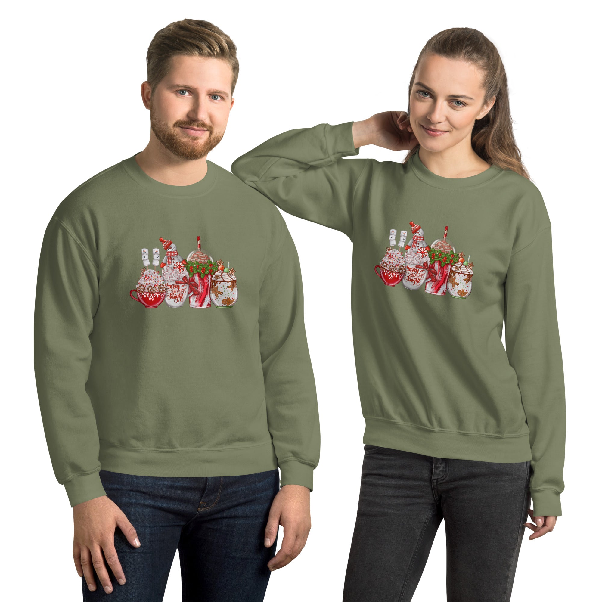 Christmas Coffee Drinks Unisex Sweatshirt