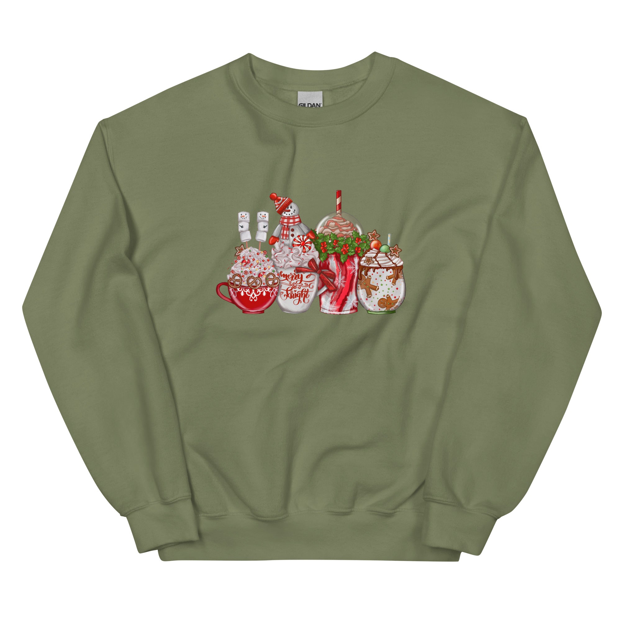 Christmas Coffee Drinks Unisex Sweatshirt