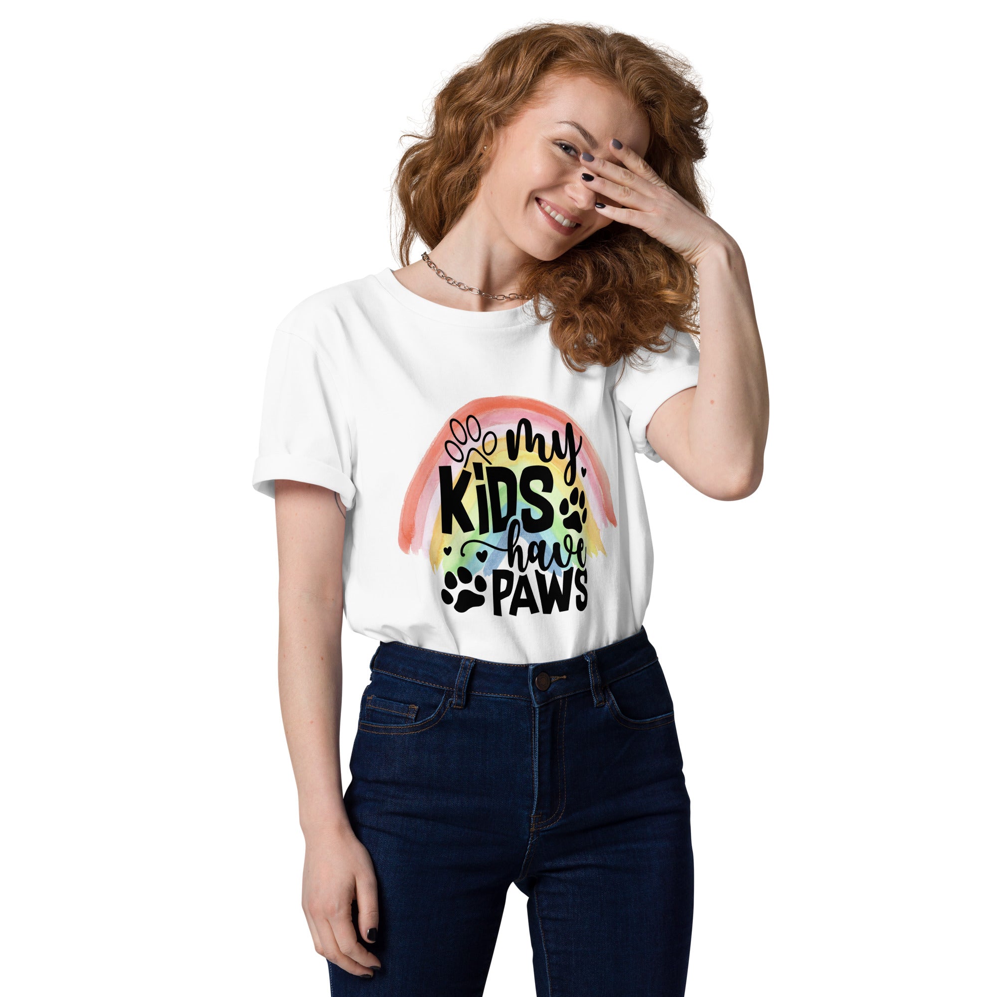 My Kids Have Paws Unisex Organic Cotton T-shirt