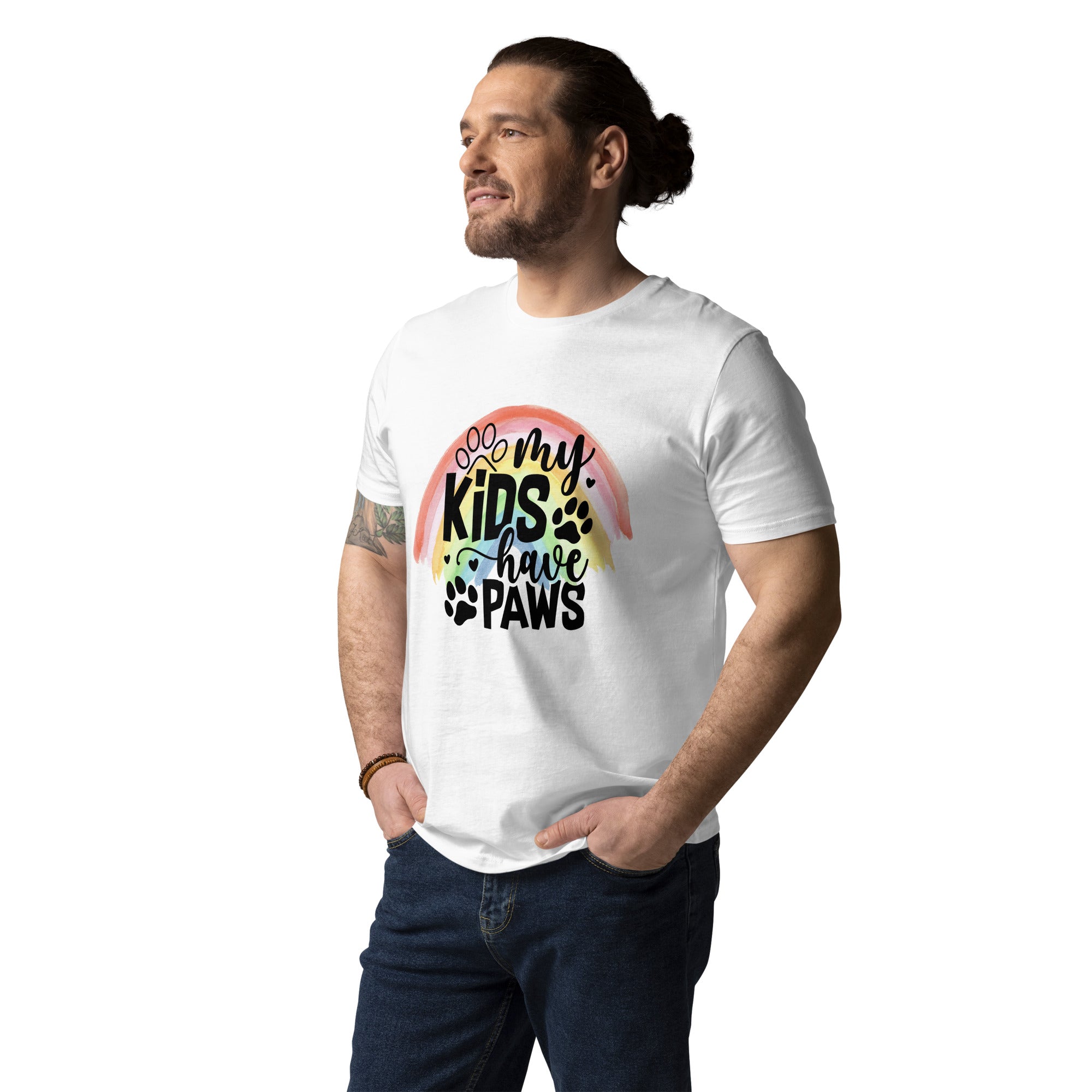 My Kids Have Paws Unisex Organic Cotton T-shirt