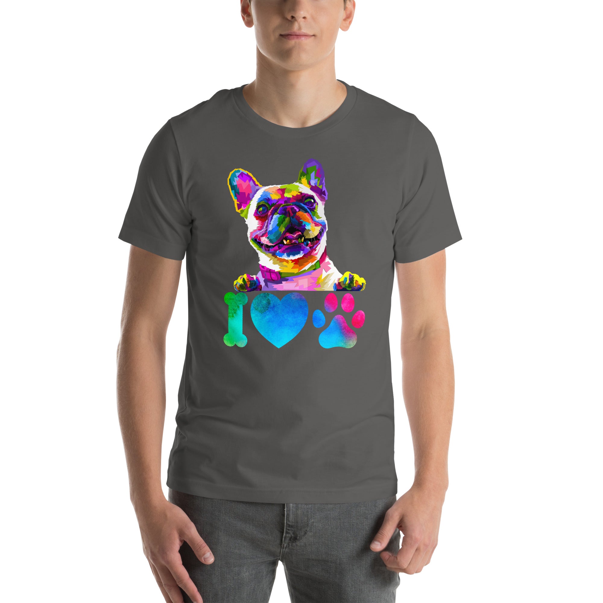 Trippy I Love My Dog Psychedelic Colors Unisex t-shirt