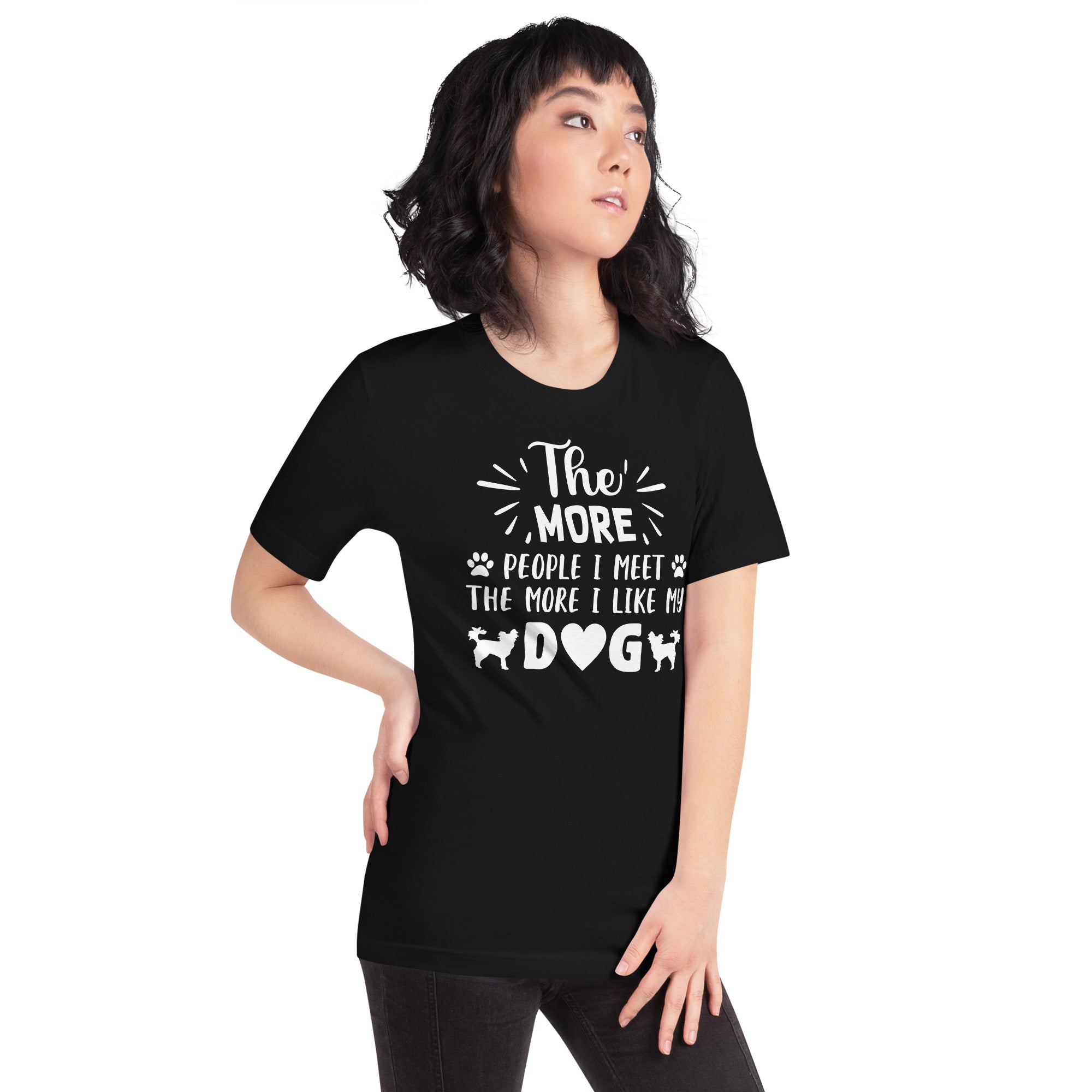 The More I Like Dogs Unisex t-shirt