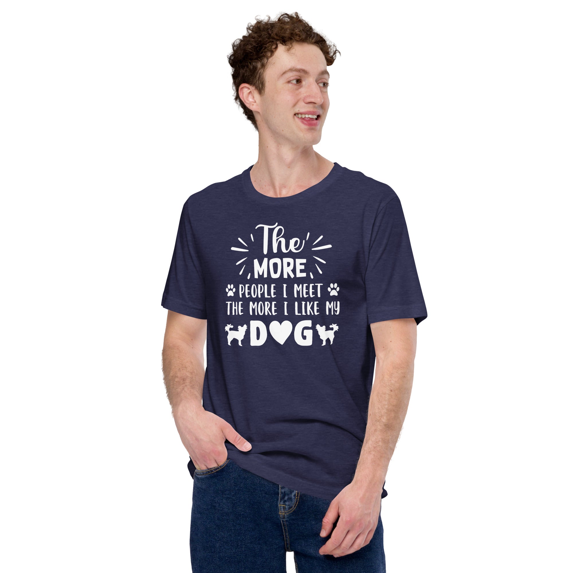 The More I Like Dogs Unisex t-shirt