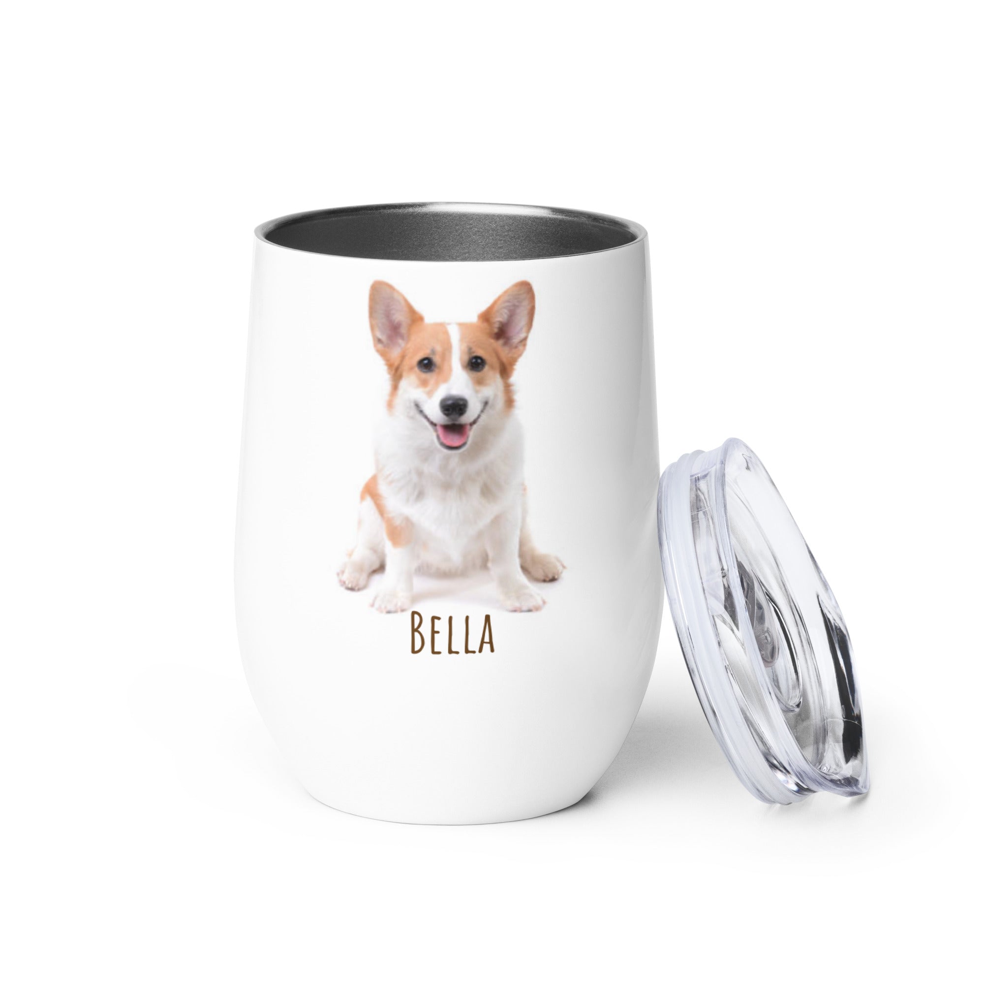 Personalized Pet Photo or AI Portrait Wine Tumbler