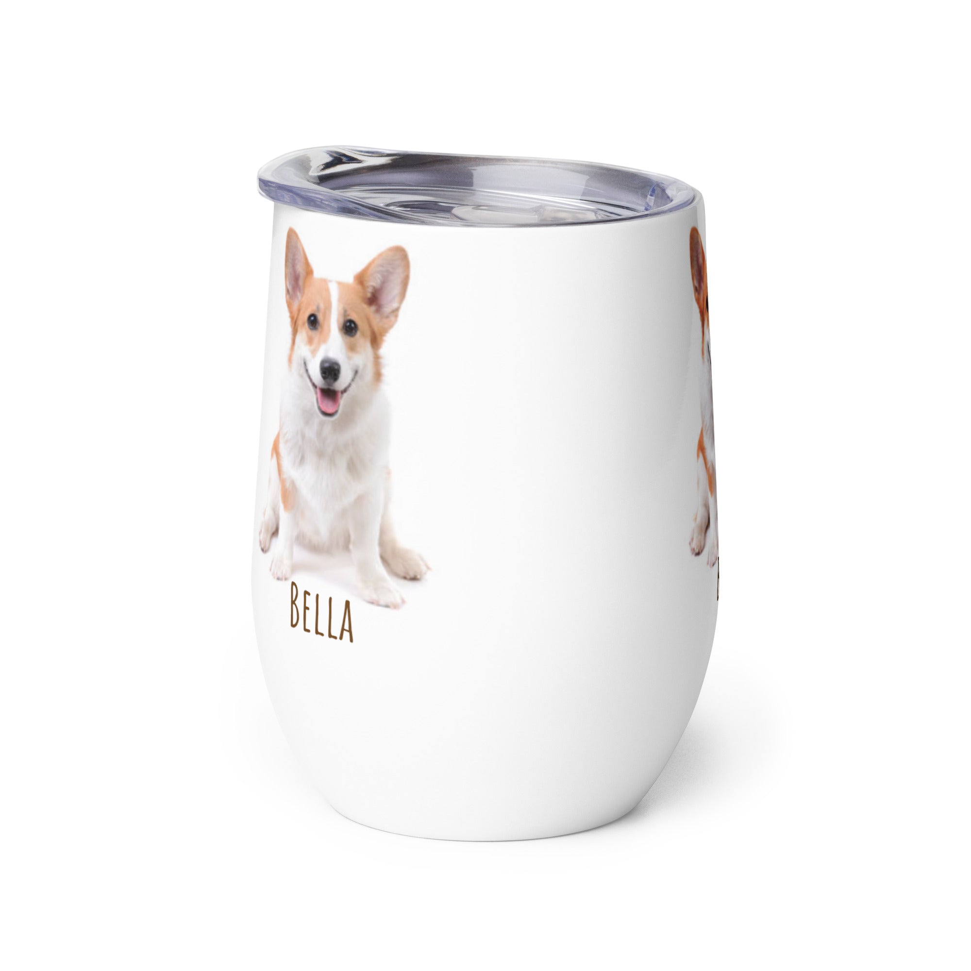 Personalized Pet Photo or AI Portrait Wine Tumbler