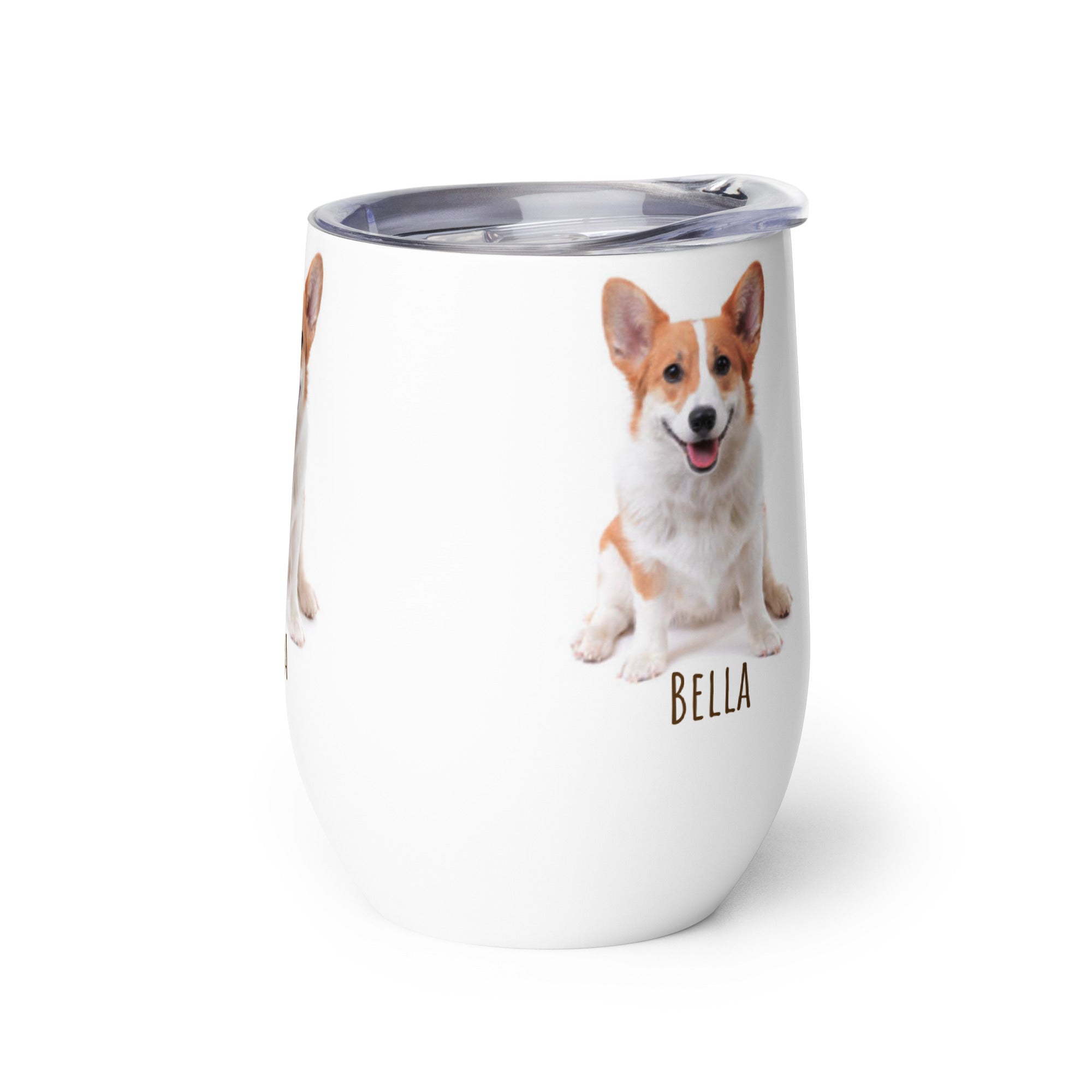 Personalized Pet Photo or AI Portrait Wine Tumbler